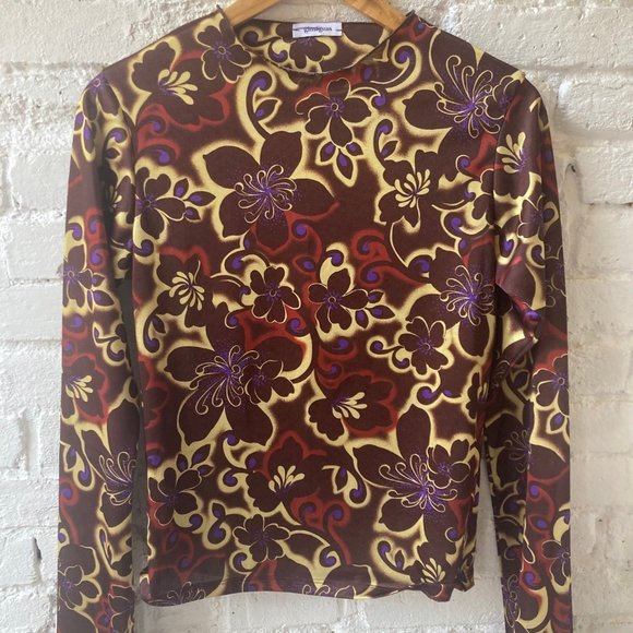 NWT ~ GIMAGUAS Funky Brown Jersey "Turtleneck" ~ Size L - Picture 2 of 9